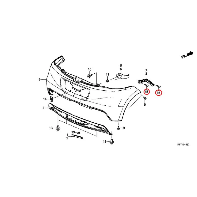 [NEW] JDM HONDA CR-Z ZF1 2012 Rear Bumper GENUINE OEM - Image 22