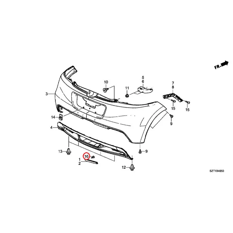 [NEW] JDM HONDA CR-Z ZF1 2012 Rear Bumper GENUINE OEM - Image 23