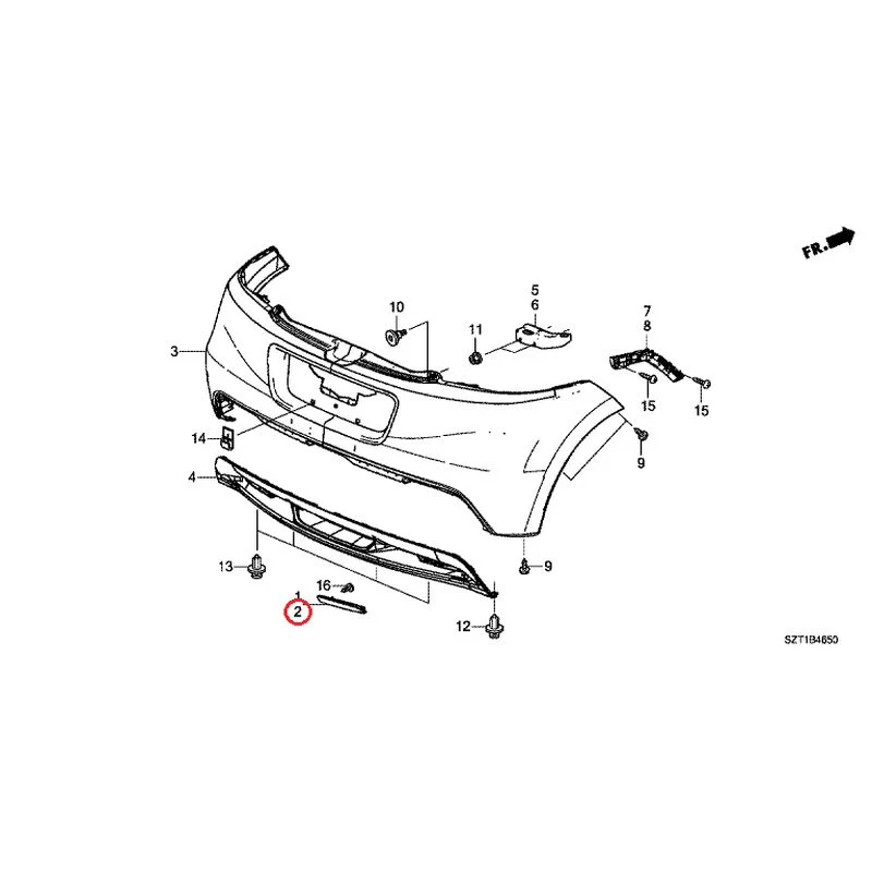 [NEW] JDM HONDA CR-Z ZF1 2012 Rear Bumper GENUINE OEM - Image 3