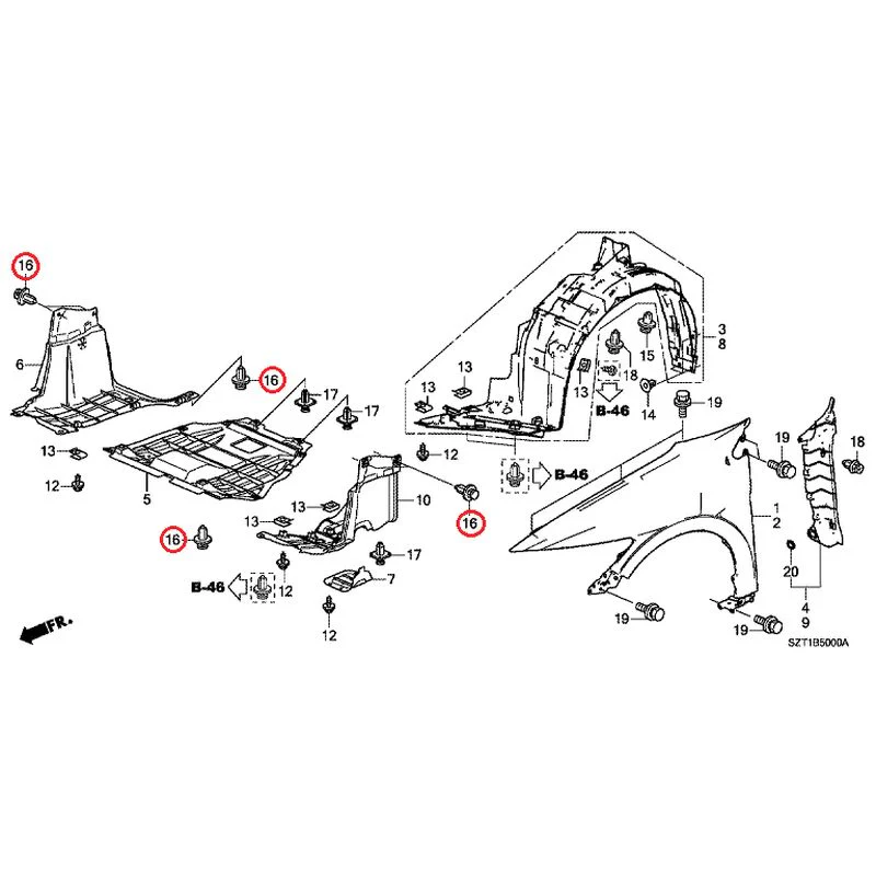 [NEW] JDM HONDA CR-Z ZF1 2012 Front Fenders GENUINE OEM - Image 16