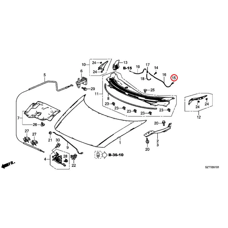 [NEW] JDM HONDA CR-Z ZF1 2012 Hood GENUINE OEM - Image 16
