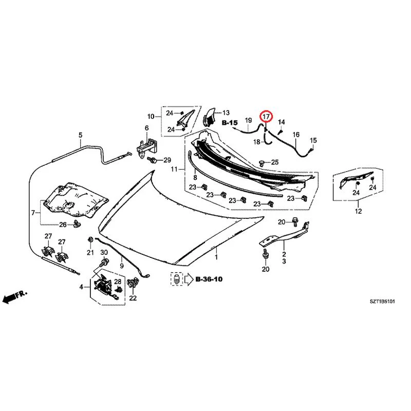 [NEW] JDM HONDA CR-Z ZF1 2012 Hood GENUINE OEM - Image 18