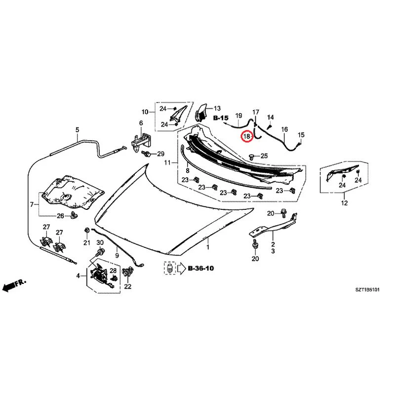 [NEW] JDM HONDA CR-Z ZF1 2012 Hood GENUINE OEM - Image 19