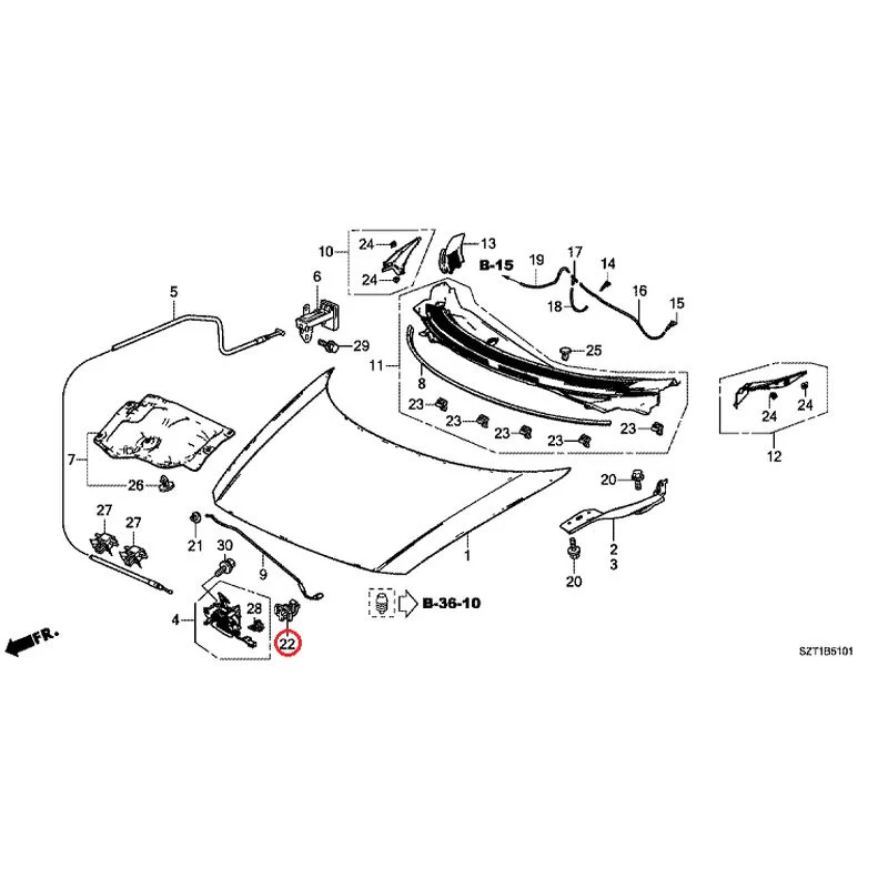 [NEW] JDM HONDA CR-Z ZF1 2012 Hood GENUINE OEM - Image 23