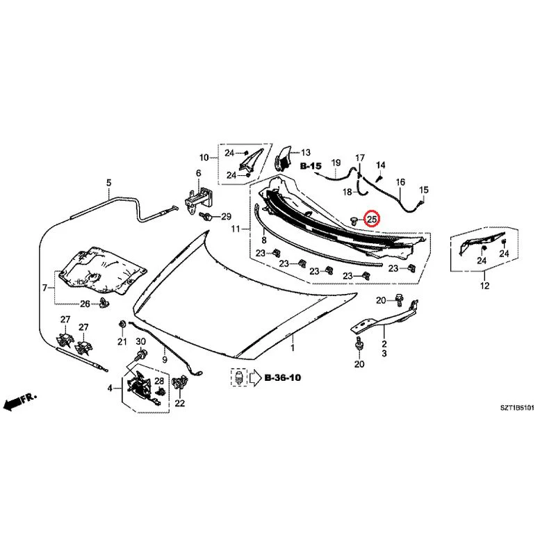 [NEW] JDM HONDA CR-Z ZF1 2012 Hood GENUINE OEM - Image 26