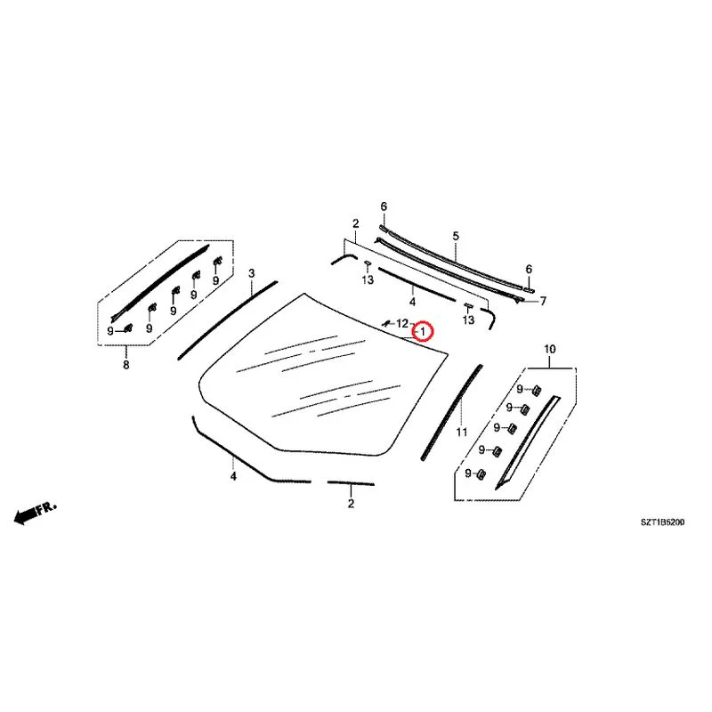 [NEW] JDM HONDA CR-Z ZF1 2012 Front Windshield GENUINE OEM - Image 2