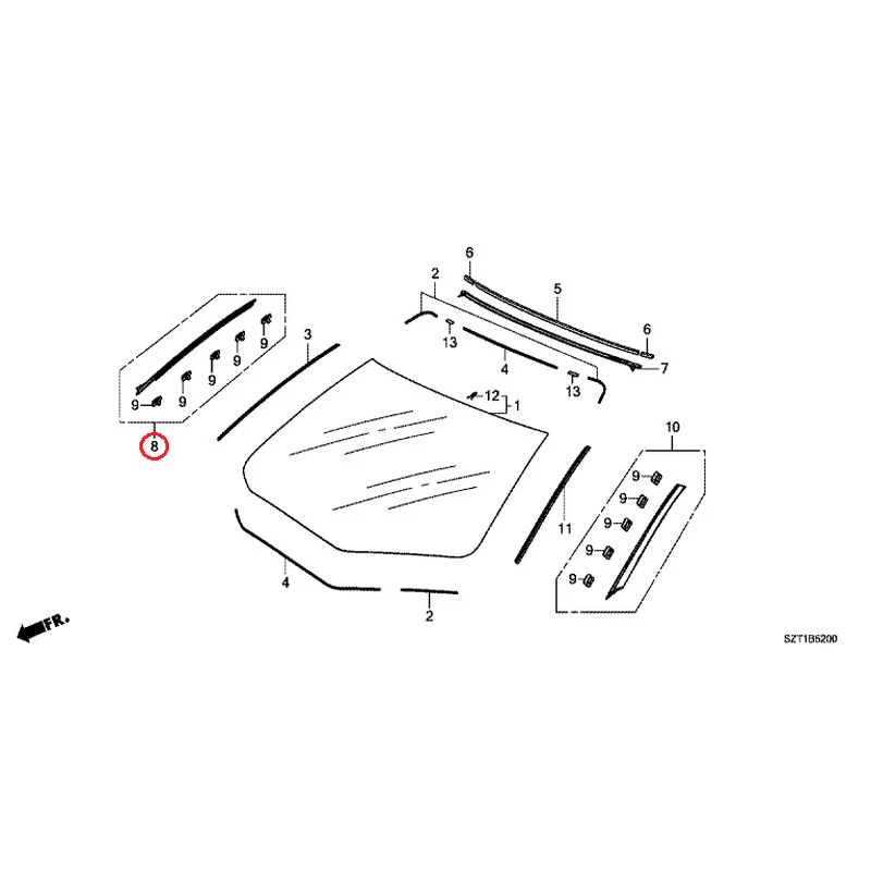 [NEW] JDM HONDA CR-Z ZF1 2012 Front Windshield GENUINE OEM - Image 7