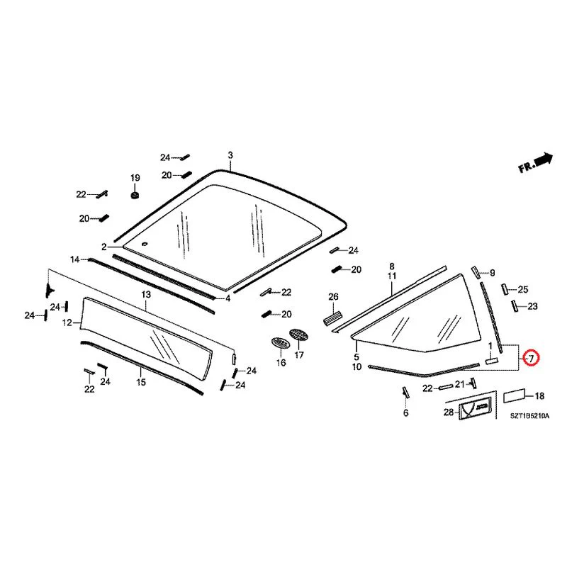 [NEW] JDM HONDA CR-Z ZF1 2012 Rear Windshield Glass GENUINE OEM - Image 11