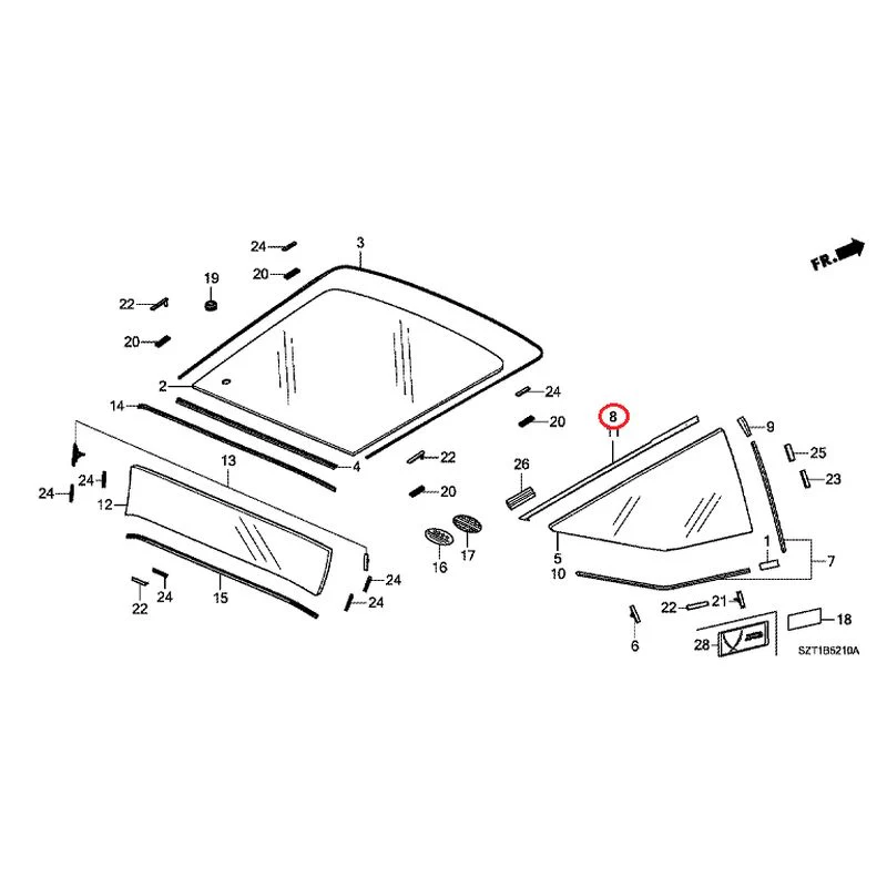 [NEW] JDM HONDA CR-Z ZF1 2012 Rear Windshield Glass GENUINE OEM - Image 12