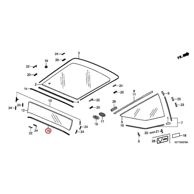 [NEW] JDM HONDA CR-Z ZF1 2012 Rear Windshield Glass GENUINE OEM - Image 21