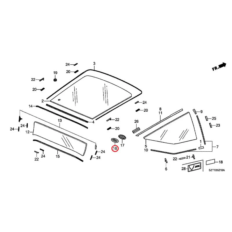 [NEW] JDM HONDA CR-Z ZF1 2012 Rear Windshield Glass GENUINE OEM - Image 22