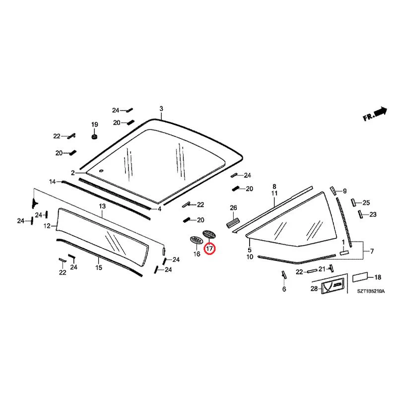 [NEW] JDM HONDA CR-Z ZF1 2012 Rear Windshield Glass GENUINE OEM - Image 24