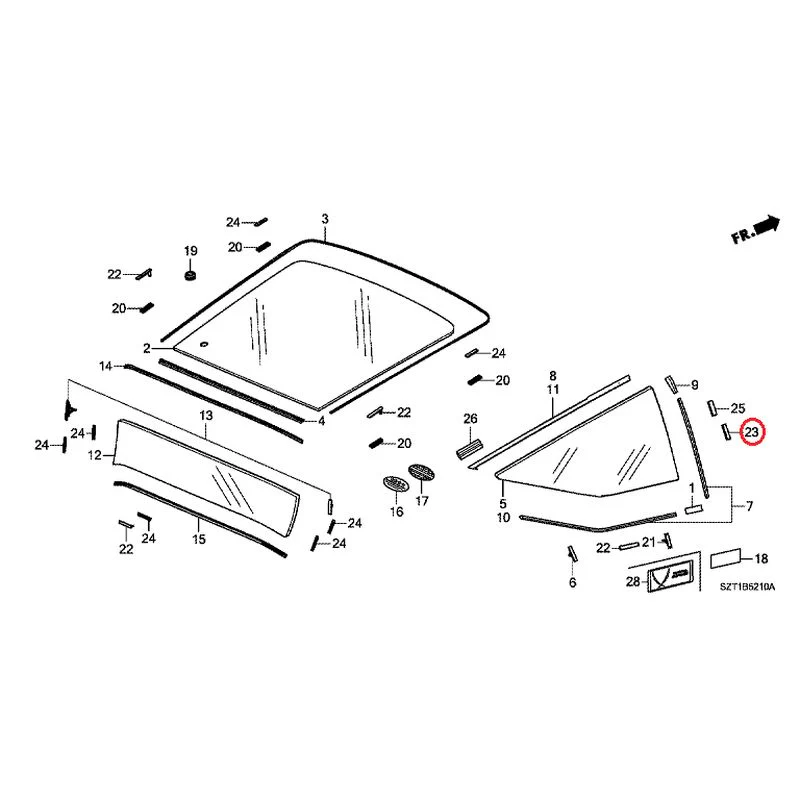 [NEW] JDM HONDA CR-Z ZF1 2012 Rear Windshield Glass GENUINE OEM - Image 29