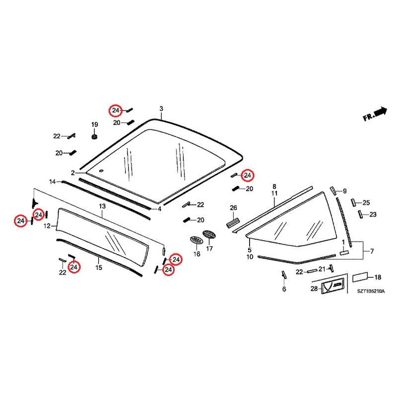 [NEW] JDM HONDA CR-Z ZF1 2012 Rear Windshield Glass GENUINE OEM - Image 30
