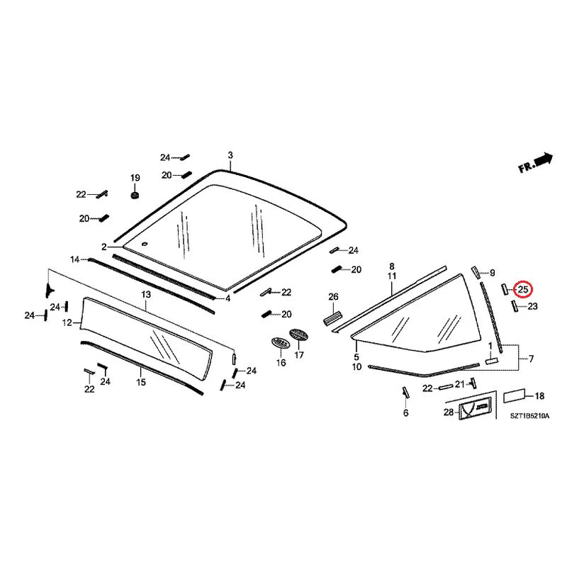 [NEW] JDM HONDA CR-Z ZF1 2012 Rear Windshield Glass GENUINE OEM - Image 31