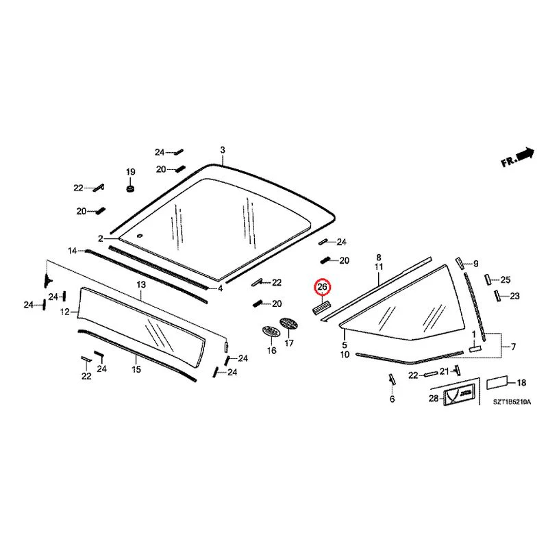 [NEW] JDM HONDA CR-Z ZF1 2012 Rear Windshield Glass GENUINE OEM - Image 32