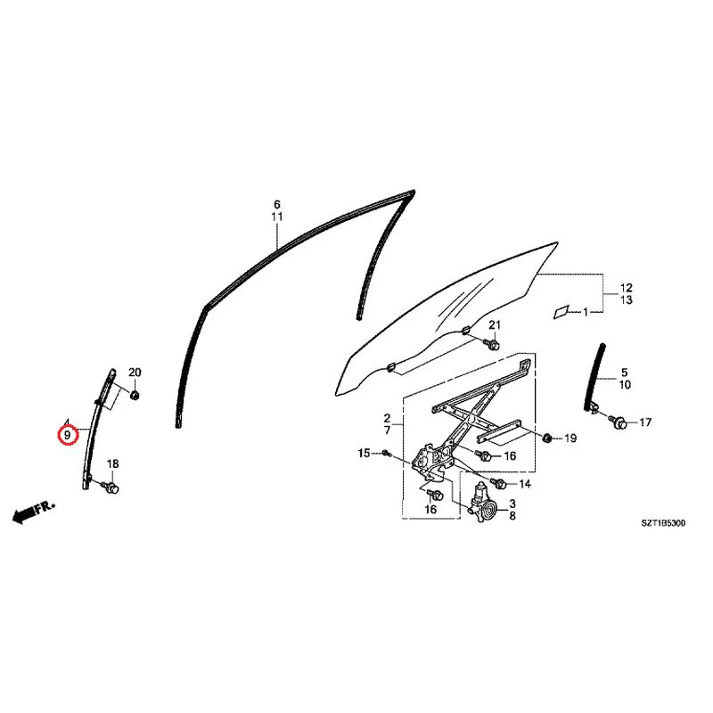 [NEW] JDM HONDA CR-Z ZF1 2012 Door Glass/Regulator GENUINE OEM - Image 10