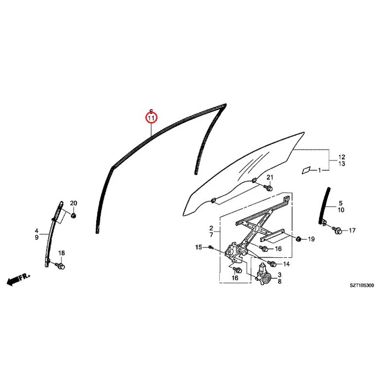 [NEW] JDM HONDA CR-Z ZF1 2012 Door Glass/Regulator GENUINE OEM - Image 12