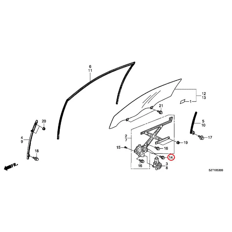 [NEW] JDM HONDA CR-Z ZF1 2012 Door Glass/Regulator GENUINE OEM - Image 15