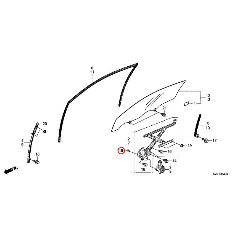 [NEW] JDM HONDA CR-Z ZF1 2012 Door Glass/Regulator GENUINE OEM - Image 16