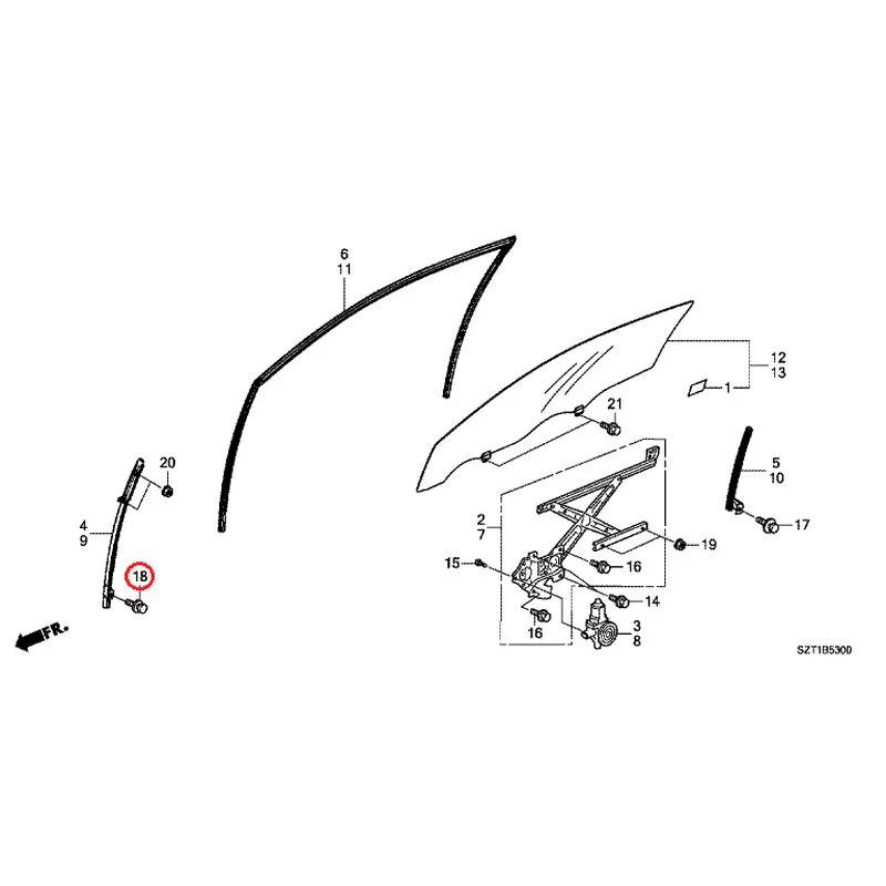 [NEW] JDM HONDA CR-Z ZF1 2012 Door Glass/Regulator GENUINE OEM - Image 19