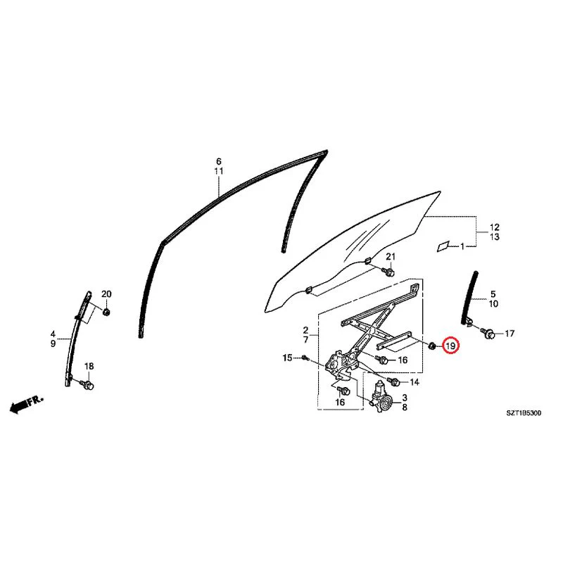 [NEW] JDM HONDA CR-Z ZF1 2012 Door Glass/Regulator GENUINE OEM - Image 20