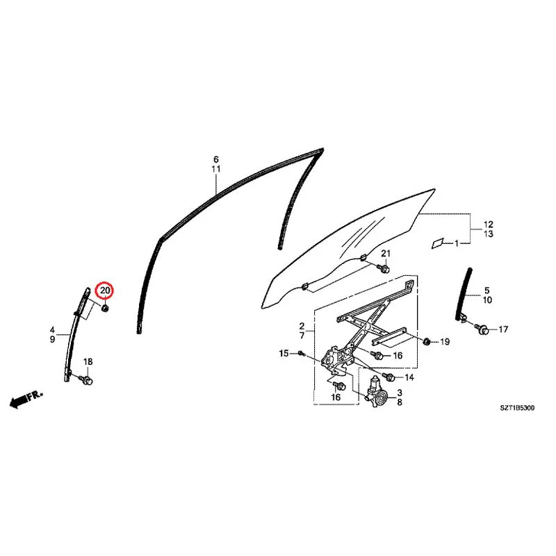 [NEW] JDM HONDA CR-Z ZF1 2012 Door Glass/Regulator GENUINE OEM - Image 21