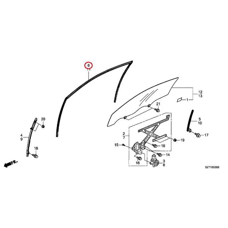 [NEW] JDM HONDA CR-Z ZF1 2012 Door Glass/Regulator GENUINE OEM - Image 7