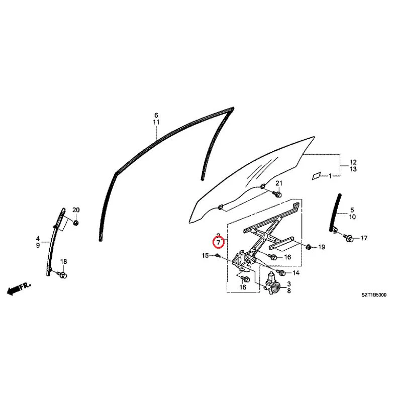 [NEW] JDM HONDA CR-Z ZF1 2012 Door Glass/Regulator GENUINE OEM - Image 8