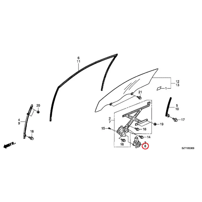 [NEW] JDM HONDA CR-Z ZF1 2012 Door Glass/Regulator GENUINE OEM - Image 9