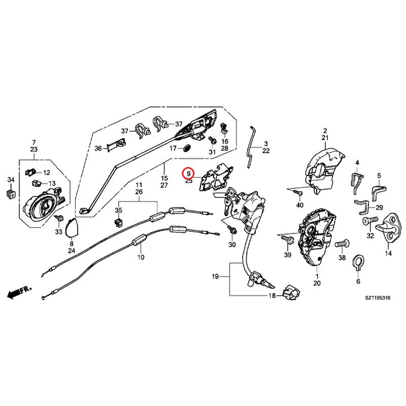[NEW] JDM HONDA CR-Z ZF1 2012 Door Locks/Outer Handles GENUINE OEM - Image 10