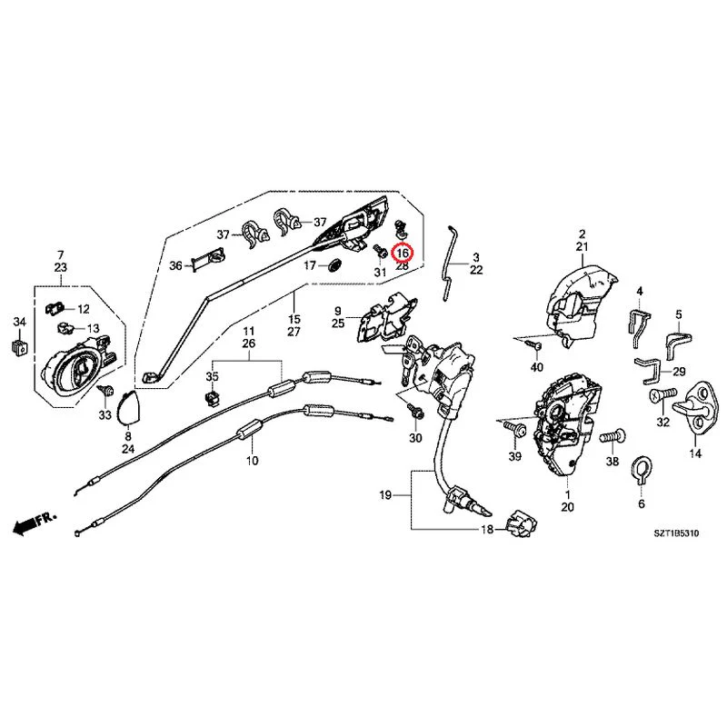 [NEW] JDM HONDA CR-Z ZF1 2012 Door Locks/Outer Handles GENUINE OEM - Image 24