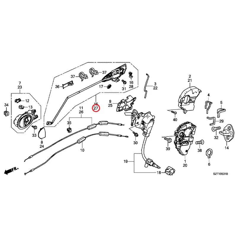 [NEW] JDM HONDA CR-Z ZF1 2012 Door Locks/Outer Handles GENUINE OEM - Image 36