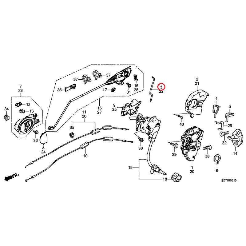 [NEW] JDM HONDA CR-Z ZF1 2012 Door Locks/Outer Handles GENUINE OEM - Image 4