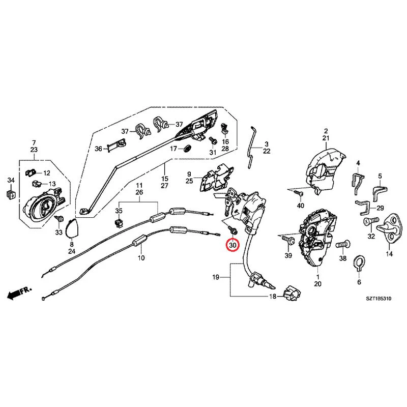 [NEW] JDM HONDA CR-Z ZF1 2012 Door Locks/Outer Handles GENUINE OEM - Image 43