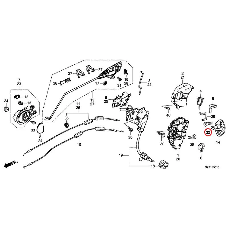 [NEW] JDM HONDA CR-Z ZF1 2012 Door Locks/Outer Handles GENUINE OEM - Image 45