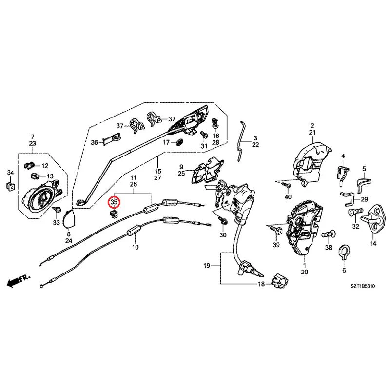 [NEW] JDM HONDA CR-Z ZF1 2012 Door Locks/Outer Handles GENUINE OEM - Image 48