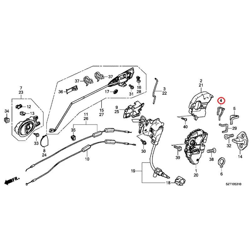[NEW] JDM HONDA CR-Z ZF1 2012 Door Locks/Outer Handles GENUINE OEM - Image 5