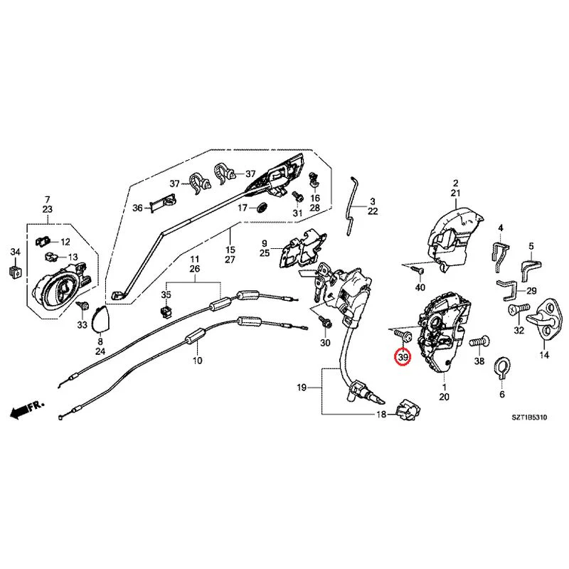 [NEW] JDM HONDA CR-Z ZF1 2012 Door Locks/Outer Handles GENUINE OEM - Image 50