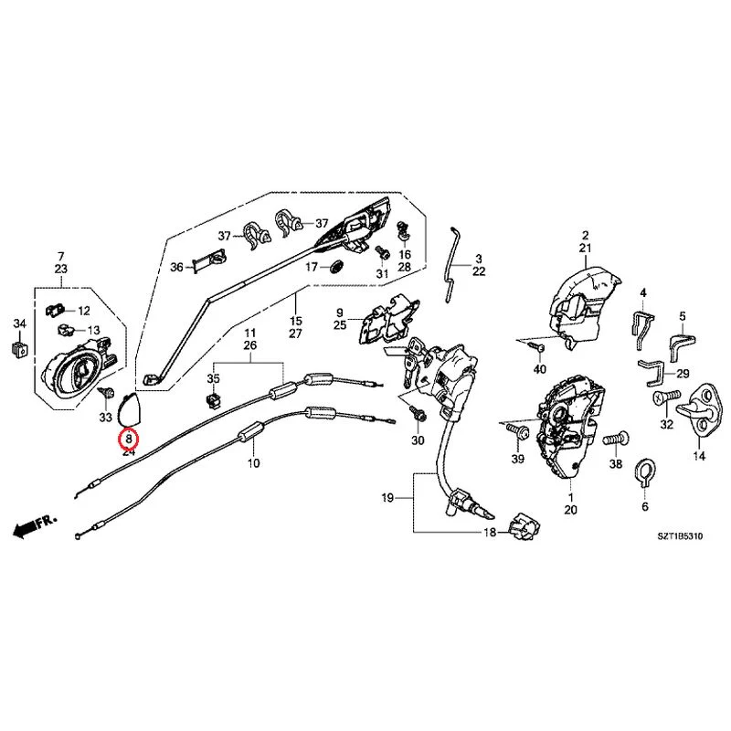 [NEW] JDM HONDA CR-Z ZF1 2012 Door Locks/Outer Handles GENUINE OEM - Image 9