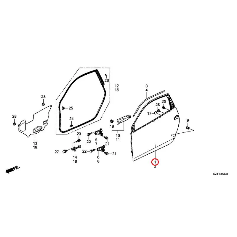 [NEW] JDM HONDA CR-Z ZF1 2012 Door Panels GENUINE OEM - Image 2
