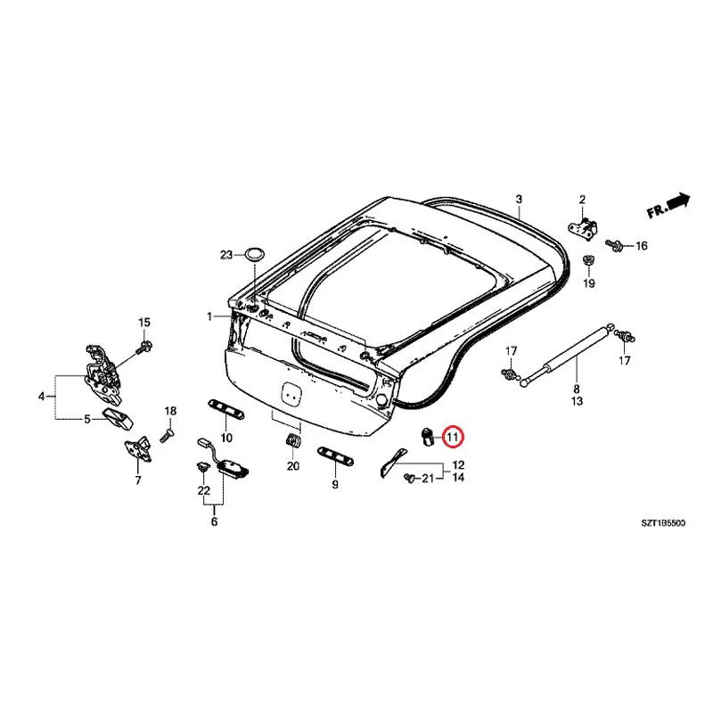 [NEW] JDM HONDA CR-Z ZF1 2012 Tailgate GENUINE OEM - Image 12