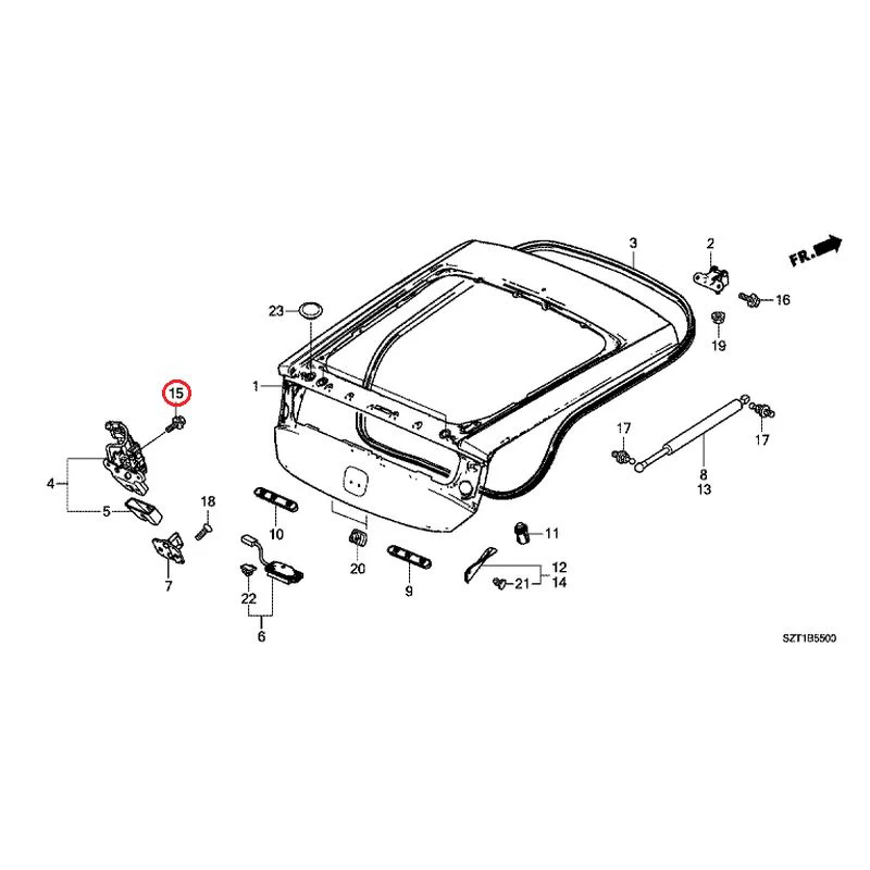 [NEW] JDM HONDA CR-Z ZF1 2012 Tailgate GENUINE OEM - Image 16
