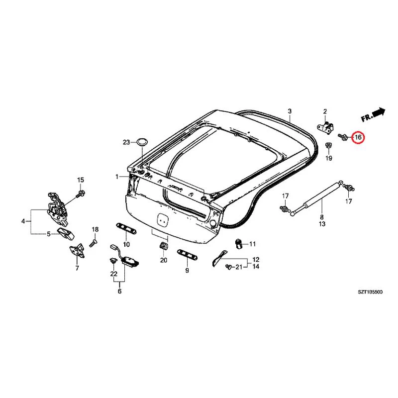 [NEW] JDM HONDA CR-Z ZF1 2012 Tailgate GENUINE OEM - Image 17