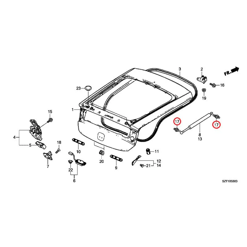 [NEW] JDM HONDA CR-Z ZF1 2012 Tailgate GENUINE OEM - Image 18