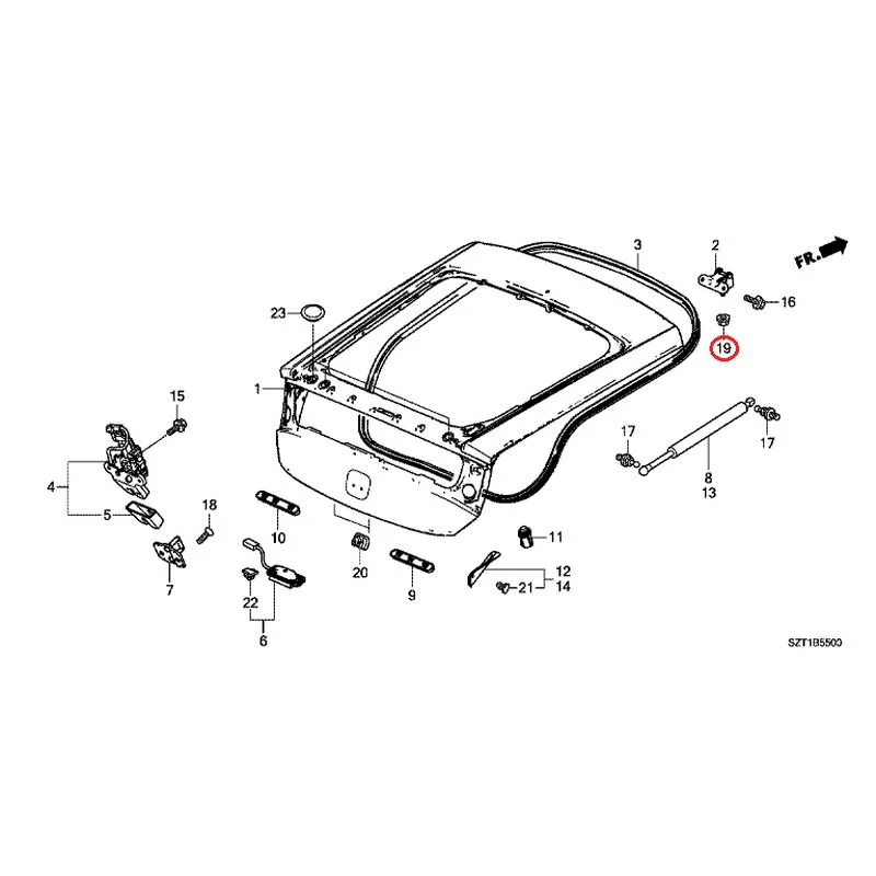 [NEW] JDM HONDA CR-Z ZF1 2012 Tailgate GENUINE OEM - Image 20