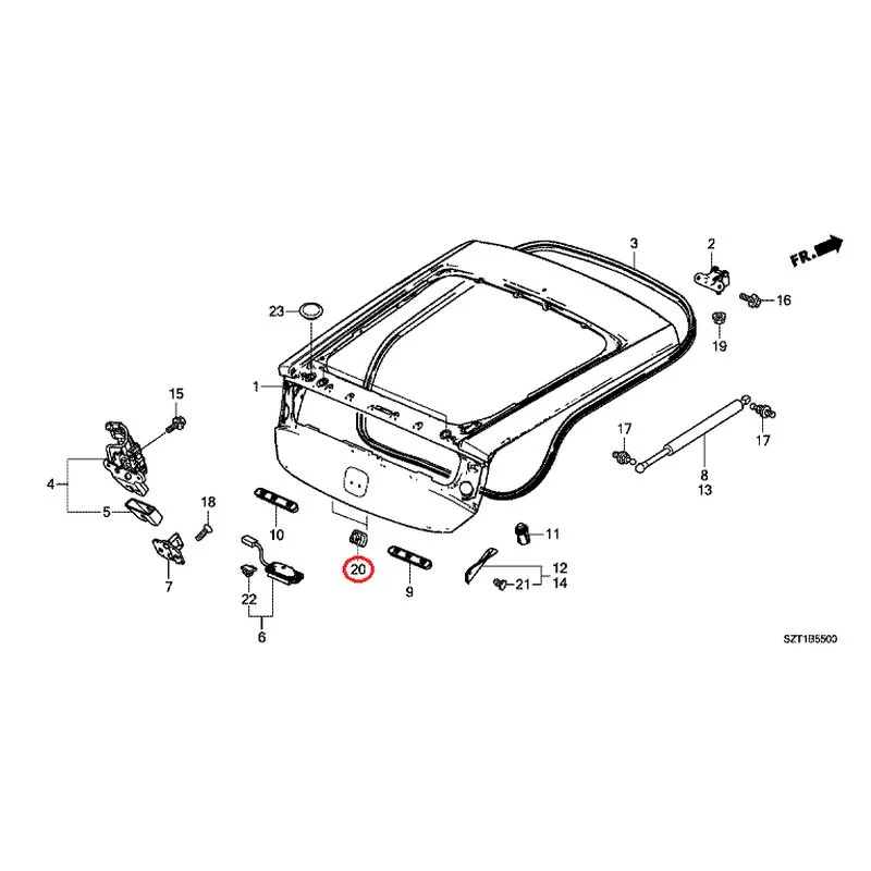 [NEW] JDM HONDA CR-Z ZF1 2012 Tailgate GENUINE OEM - Image 21