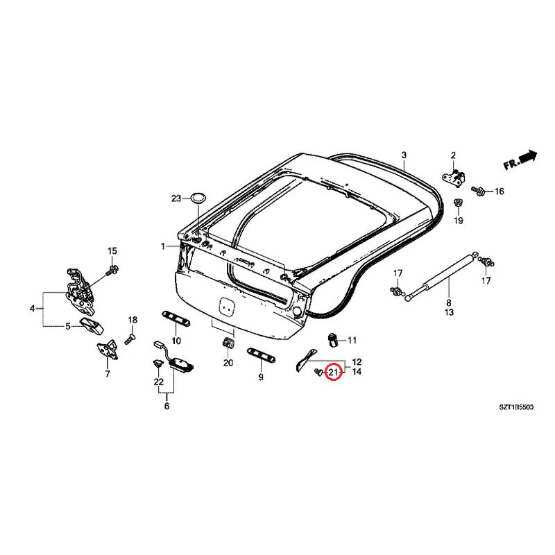 [NEW] JDM HONDA CR-Z ZF1 2012 Tailgate GENUINE OEM - Image 22