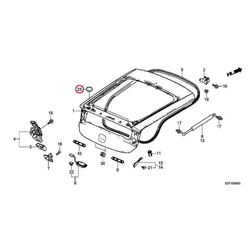 [NEW] JDM HONDA CR-Z ZF1 2012 Tailgate GENUINE OEM - Image 25