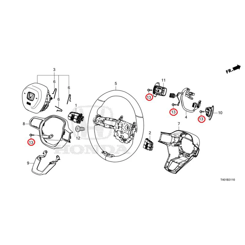 [NEW] JDM HONDA CIVIC FL5 2025 Steering Wheel (SRS) GENUINE OEM - Image 12